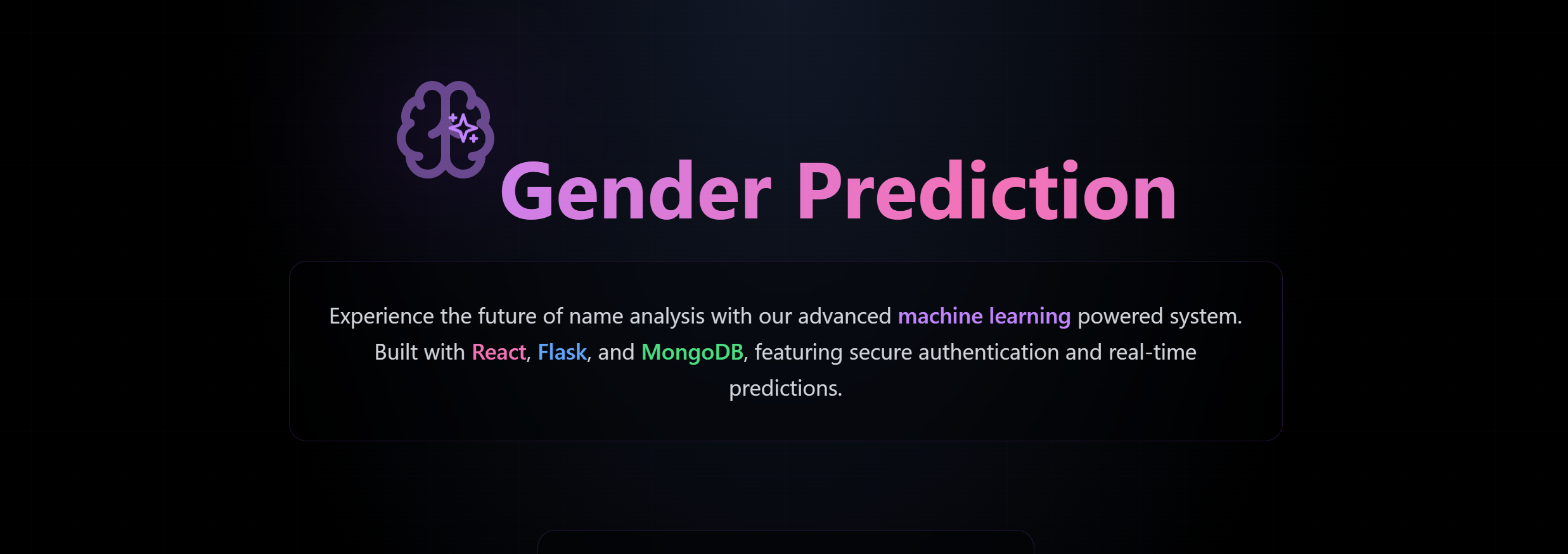 Gender Prediction System